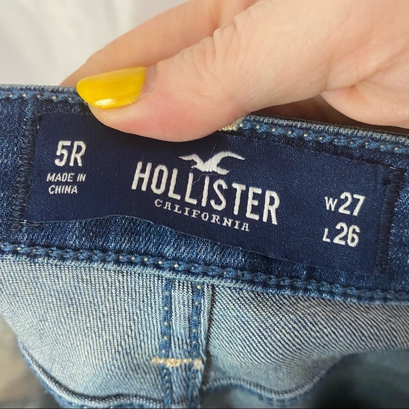 Hollister High Rise Crop Super Skinny Jeans, sz 5 - Picture 2 of 6